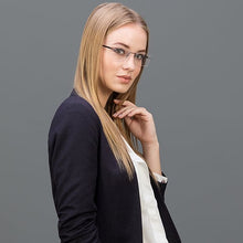 Load image into Gallery viewer, Black Rectangle Rimless Unisex Eyeglasses by Lenskart Air Online-120175