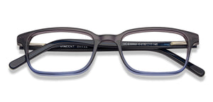 Blue Rectangle Full Rim Unisex Eyeglasses by Vincent Chase-130270