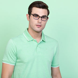 Blue Rectangle Full Rim Unisex Eyeglasses by Vincent Chase-130270