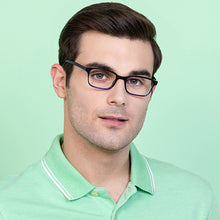 Load image into Gallery viewer, Blue Rectangle Full Rim Unisex Eyeglasses by Vincent Chase-130270