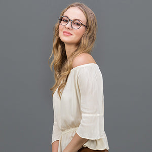 Tortoise Round Full Rim Unisex Eyeglasses by Vincent Chase VC-120355