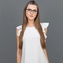 Load image into Gallery viewer, Black Rectangle Full Rim Unisex Eyeglasses by Lenskart Air Online-121126