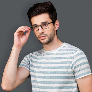 Black Rectangle Full Rim Unisex Eyeglasses by Lenskart Air Online-121126