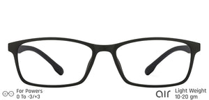Black Rectangle Full Rim Unisex Eyeglasses by Lenskart Air Online-121126