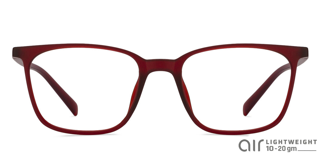 Red Wayfarer Full Rim Unisex Eyeglasses by Lenskart Air Online-121134