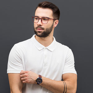 Red Wayfarer Full Rim Unisex Eyeglasses by Lenskart Air Online-121134