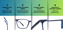 Load image into Gallery viewer, Blue Wayfarer Full Rim Unisex Eyeglasses by Lenskart Air Online-121136