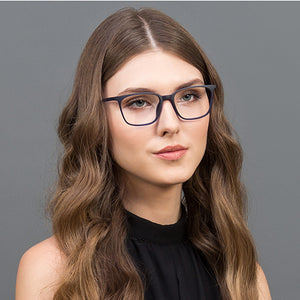 Blue Wayfarer Full Rim Unisex Eyeglasses by Lenskart Air Online-121136