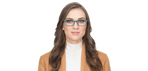 Green Rectangle Full Rim Unisex Eyeglasses by Vincent Chase VC-122553