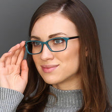Load image into Gallery viewer, Green Rectangle Full Rim Unisex Eyeglasses by Vincent Chase VC-122553