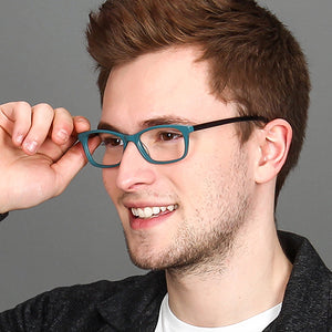 Green Rectangle Full Rim Unisex Eyeglasses by Vincent Chase VC-122553