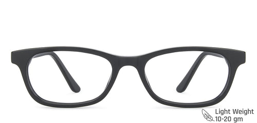 Black Rectangle Full Rim Wide Unisex Eyeglasses by Vincent Chase Online-144112