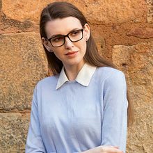Load image into Gallery viewer, Blue Rectangle Full Rim Unisex Eyeglasses by Vincent Chase Computer Glasses-132935