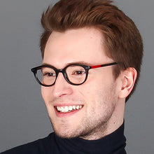 Load image into Gallery viewer, Black Round Full Rim Unisex Eyeglasses by Vincent Chase VC-121833