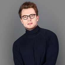 Load image into Gallery viewer, Black Round Full Rim Unisex Eyeglasses by Vincent Chase VC-121833