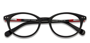 Black Round Full Rim Unisex Eyeglasses by Vincent Chase VC-121833