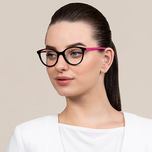 Black Cat Eye Full Rim Women Eyeglasses by Vincent Chase Online-121846
