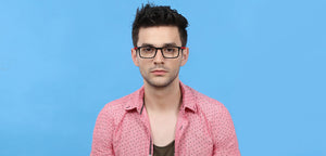 Black Rectangle Full Rim Unisex Eyeglasses by Vincent Chase Online-121912