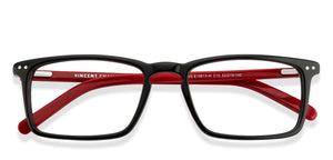 Black Rectangle Full Rim Unisex Eyeglasses by Vincent Chase Online-121912