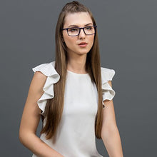 Load image into Gallery viewer, Blue Rectangle Full Rim Unisex Eyeglasses by Vincent Chase VC-121913