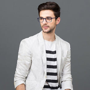 Blue Rectangle Full Rim Unisex Eyeglasses by Vincent Chase VC-121913