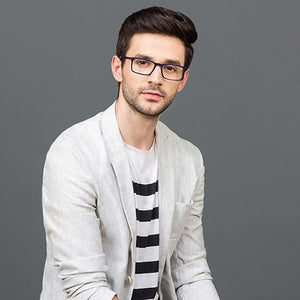 Blue Rectangle Full Rim Unisex Eyeglasses by Vincent Chase VC-121913