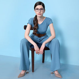 Blue Rectangle Full Rim Unisex Eyeglasses by Vincent Chase VC-128859