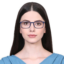 Load image into Gallery viewer, Blue Rectangle Full Rim Unisex Eyeglasses by Vincent Chase VC-128859