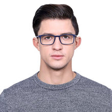 Load image into Gallery viewer, Blue Rectangle Full Rim Unisex Eyeglasses by Vincent Chase VC-128859