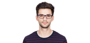 Blue Rectangle Full Rim Unisex Eyeglasses by Vincent Chase VC-121929