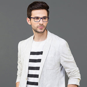 Blue Rectangle Full Rim Unisex Eyeglasses by Vincent Chase VC-121929