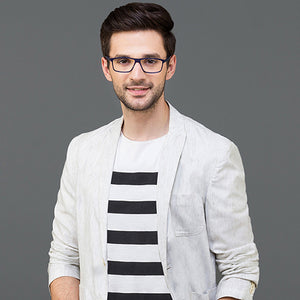 Blue Rectangle Full Rim Unisex Eyeglasses by Vincent Chase VC-121929
