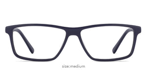 Blue Rectangle Full Rim Unisex Eyeglasses by Vincent Chase Online-121921