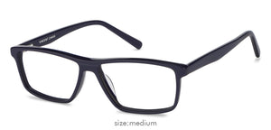 Blue Rectangle Full Rim Unisex Eyeglasses by Vincent Chase Online-121921