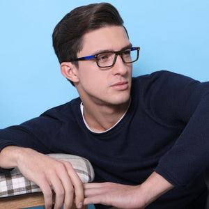 Tortoise Rectangle Full Rim Unisex Eyeglasses by Vincent Chase VC-128860