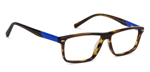 Tortoise Rectangle Full Rim Unisex Eyeglasses by Vincent Chase VC-128860