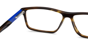 Tortoise Rectangle Full Rim Unisex Eyeglasses by Vincent Chase VC-128860