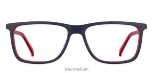 Blue Rectangle Full Rim Unisex Eyeglasses by Vincent Chase Online-121940