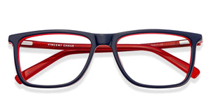 Blue Rectangle Full Rim Unisex Eyeglasses by Vincent Chase Online-121940