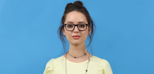 Black Rectangle Full Rim Unisex Eyeglasses by Vincent Chase Online-121944