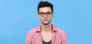 Black Rectangle Full Rim Unisex Eyeglasses by Vincent Chase Online-121944