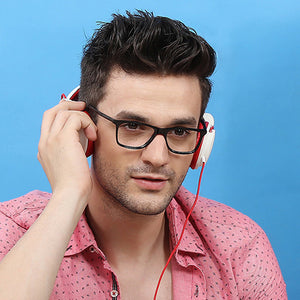 Black Rectangle Full Rim Unisex Eyeglasses by Vincent Chase Online-121944