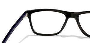 Black Rectangle Full Rim Unisex Eyeglasses by Vincent Chase Online-121944