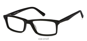 Black Rectangle Full Rim Unisex Eyeglasses by Vincent Chase Online-121975