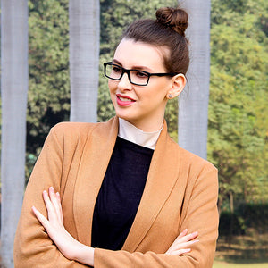 Black Rectangle Full Rim Unisex Eyeglasses by Vincent Chase Online-121975