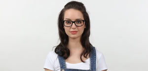 Black Rectangle Full Rim Unisex Eyeglasses by Vincent Chase Online-121986