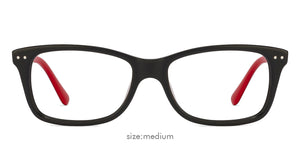 Black Rectangle Full Rim Unisex Eyeglasses by Vincent Chase Online-121986