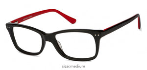 Black Rectangle Full Rim Unisex Eyeglasses by Vincent Chase Online-121986
