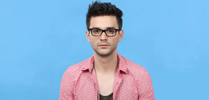 Black Rectangle Full Rim Unisex Eyeglasses by Vincent Chase Online-121997