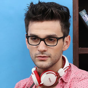 Black Rectangle Full Rim Unisex Eyeglasses by Vincent Chase Online-121997